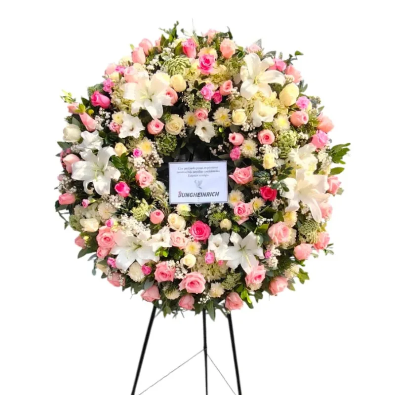 Arreglo floral para velorio Arreglo Azul Celeste - Delivery en Lima